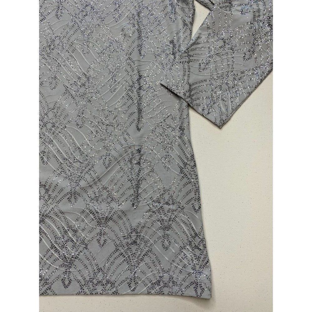 Jm Collection Blouse Top Xxl 2xl Gray Silver Women's Glitter Sparkle New — image 5 of 7